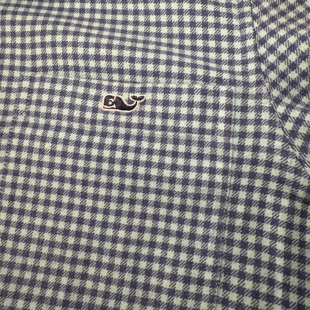 Vineyard Vines Slim Fit Tucker Shirt Mens Small Blue Gingham Plaid Button Down